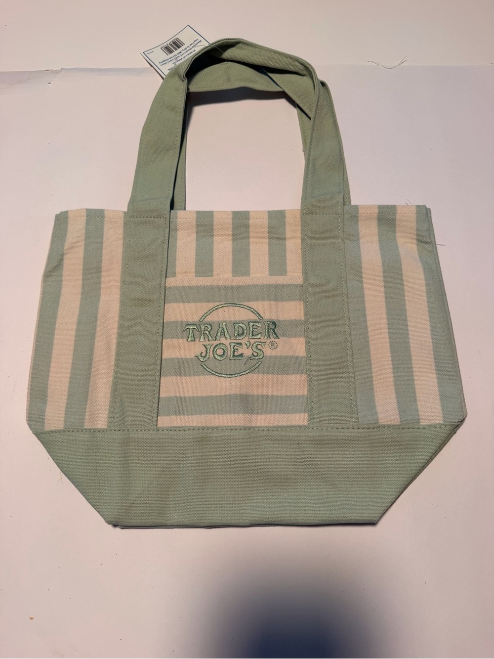 Green Stripe Trader Joes Mini Tote - Limited Edition